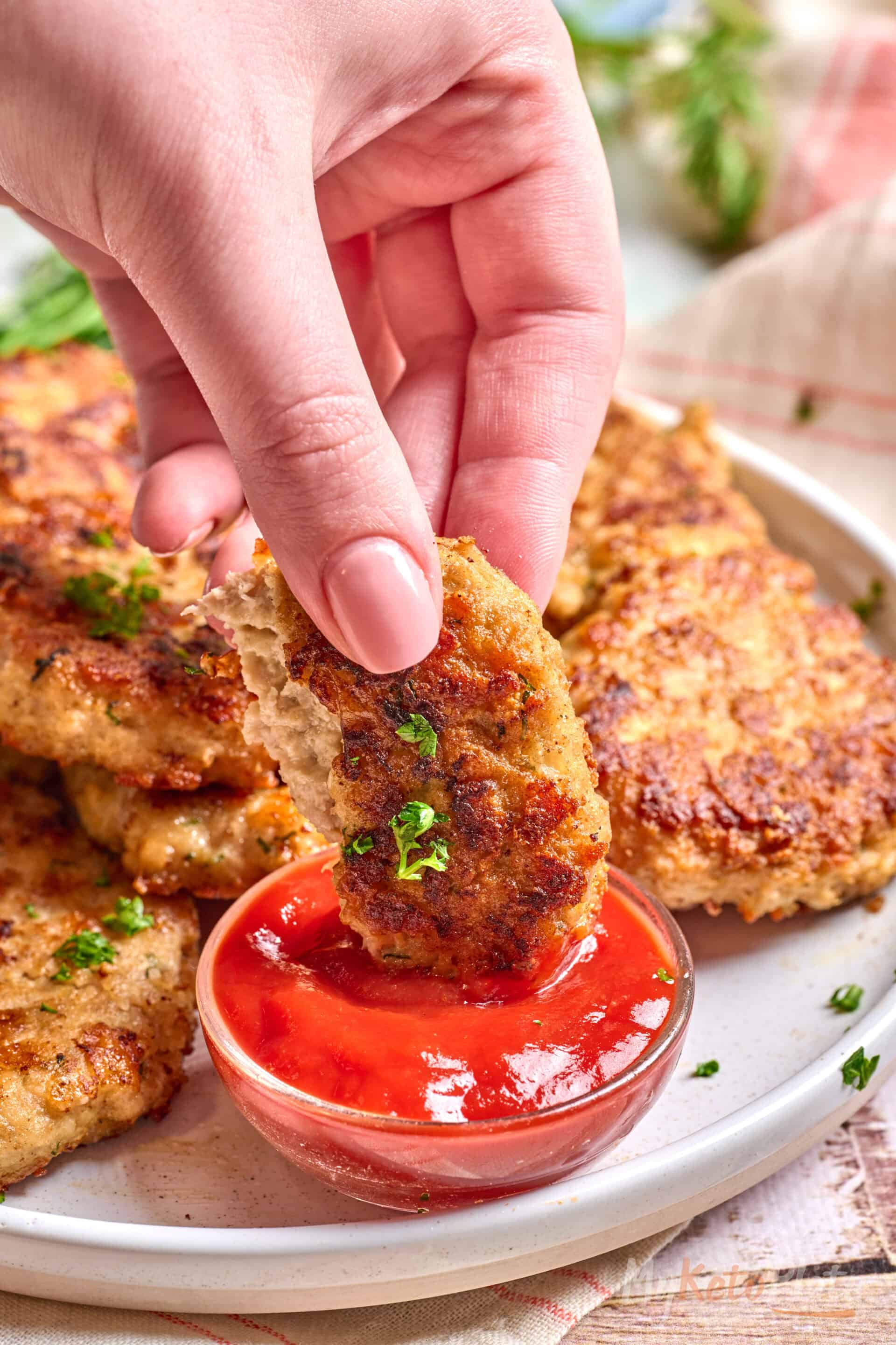 Cheesy Chicken Fritters MyKetoPlate