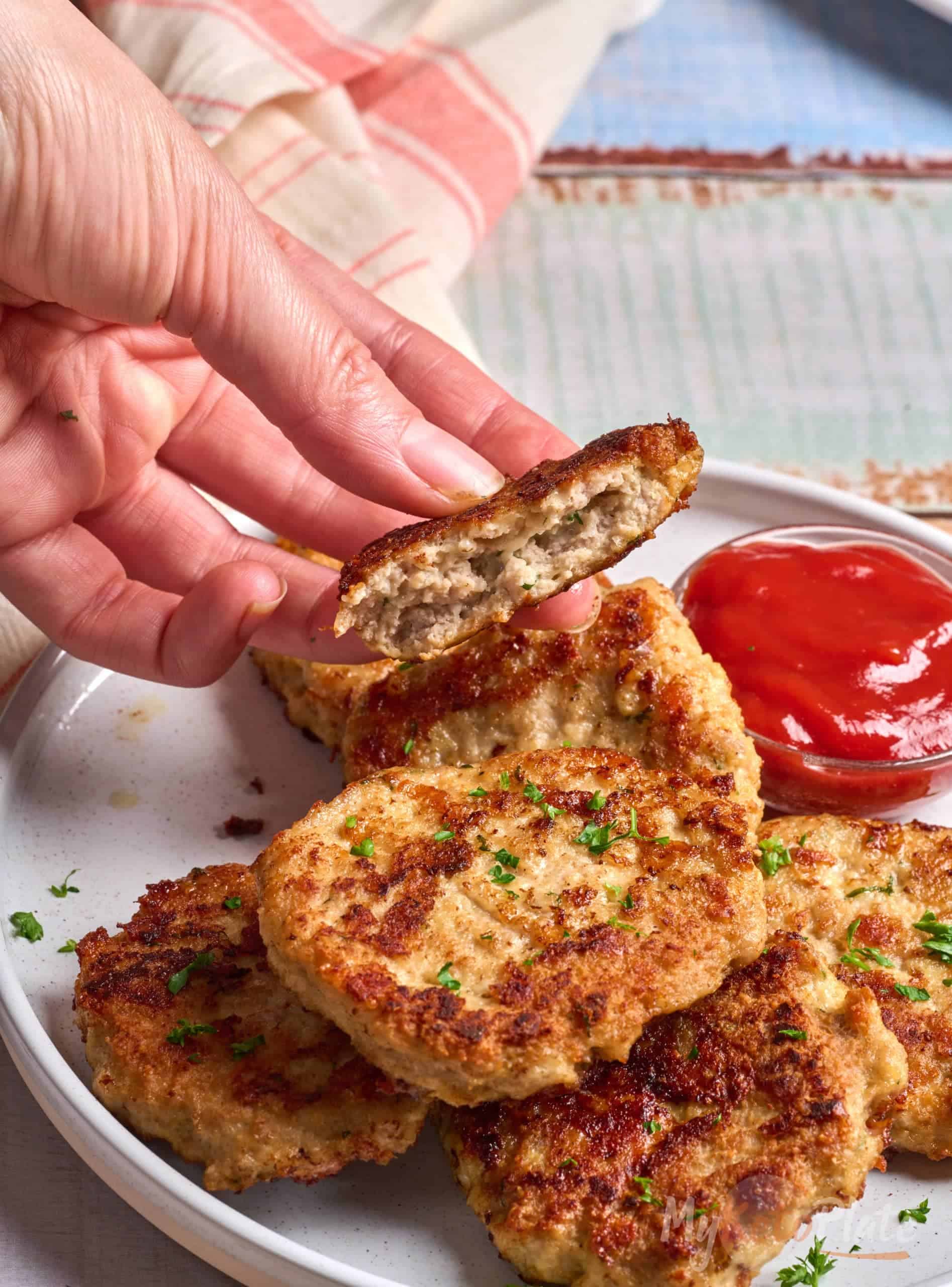 Cheesy Chicken Fritters