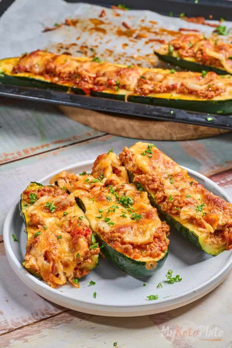 Ground Beef Zucchini Boats MyKetoPlate