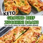 Ground Beef Zucchini Boats 2