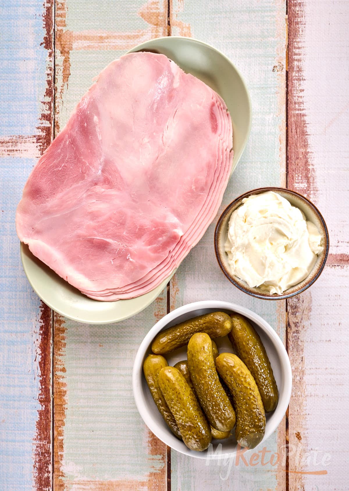 Ham Pickle Roll-Ups Ingredients