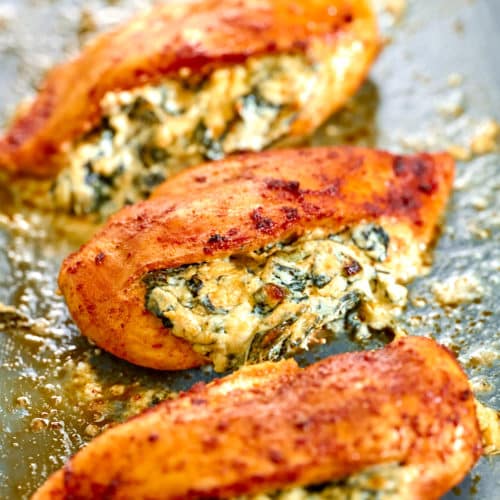 baked spinach cheese stuffed chicken breast recipe