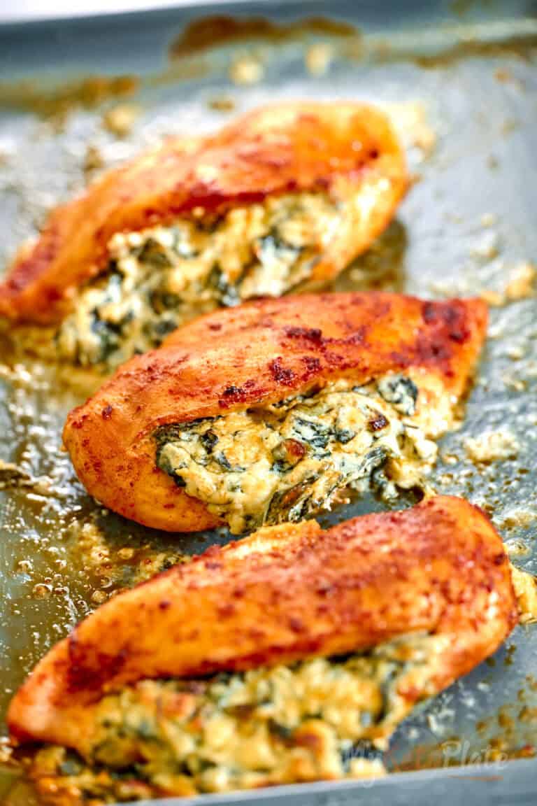 baked spinach cheese stuffed chicken breast recipe