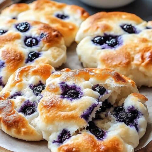 Fluffy Cottage Cheese Blueberry Cloud Bread