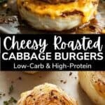 roasted cabbage burgers pinterest image