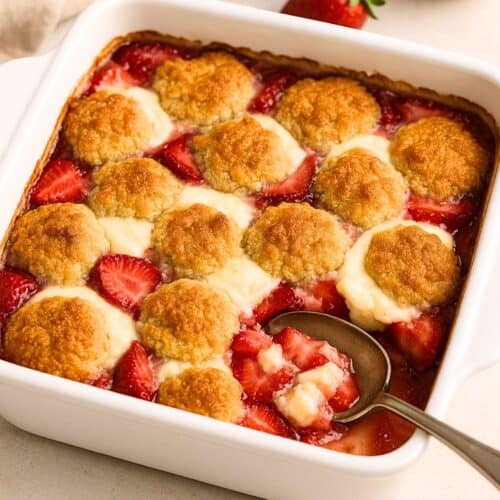Keto Strawberry Cream Cheese Cobbler 4