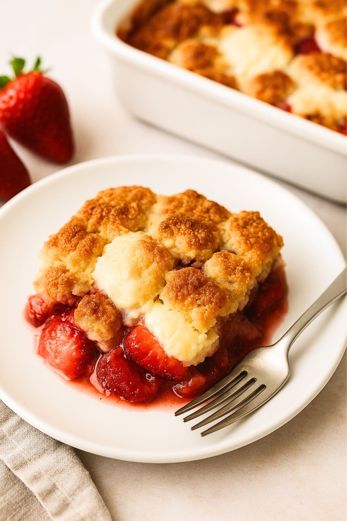 _Keto Strawberry Cream Cheese Cobbler