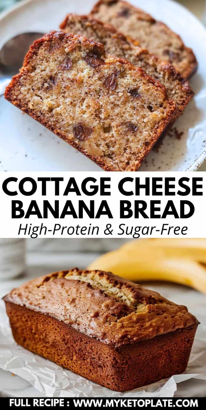 Image showcasing Healthy Cottage Cheese Banana Bread (High-Protein!)