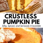 Crustless Pumpkin Pie pinterest image