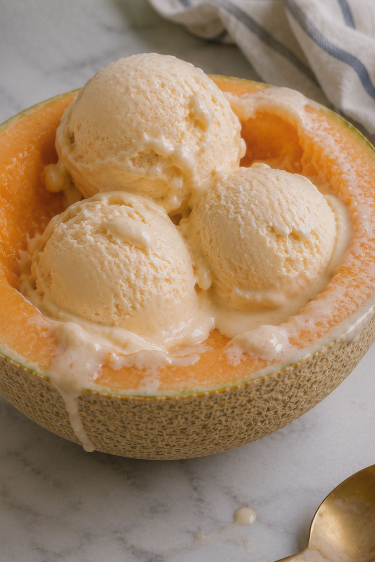 viral 2 ingredient melon ice cream